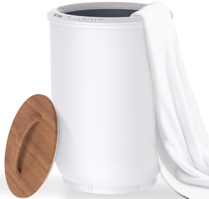 lot 500 image: FLYHIT Luxury Towel Warmers for Bathroom - Wooden Lid