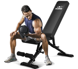 lot 201 image: FLYBIRD Weight Bench, Adjustable Strength Training Bench