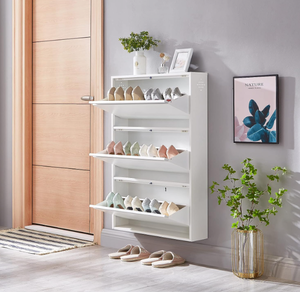 lot 300 image: SPACEROCK 3 Drawers Shoe Storage Cabinet Wall