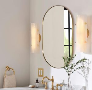 lot 309 image: ANDY STAR Oval Gold Mirror