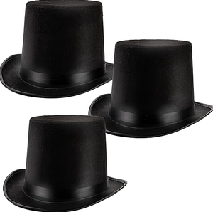 lot 311 image: Spooktacular Creations 3 Pcs Funny Black Top Hats