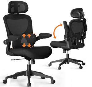 lot 53 image: SUNNOW Mesh Office Chair, Ergonomic Desk Chair with Adjustable Lumbar Support