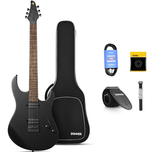 lot 79 image: Donner Solid Body Electric Guitar, Matte Finish 39 Inch Metal
