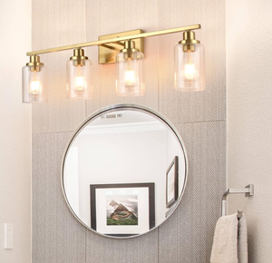 lot 175 image: Jonsi Gold Bathroom Vanity Lights