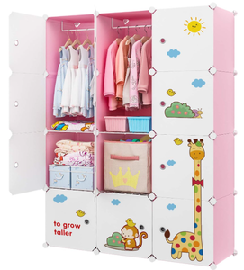 lot 176 image: VIPZONE Kids Armoires,12 Cube Wardrobe with Door