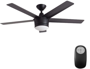 lot 178 image: Home Decorators Collection Merwry LED 52 Indoor Ceiling Fan (Black)