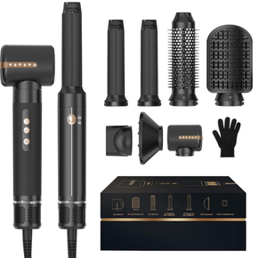 lot 542 image: 7 in 1 Hot Air Brush 110000 RPM High Speed Hair Dryer