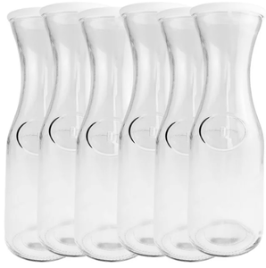lot 555 image: Glass Carafe 1 Liter - Wine Decanter and Drink Pitcher