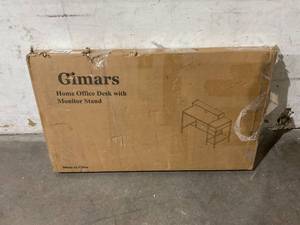 lot 56 image: Gimars Upgrade Computer Home Office Desk with Monitor Stand