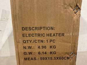 lot 582 image: Electric Touch Control Oil Free Heater With Child Lock