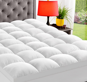 lot 563 image: ELEMUSE Full Mattress Topper for Back Pain, Extra Thick Mattress pad Cover