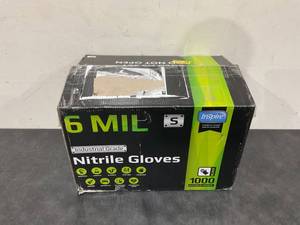lot 577 image: LOT OF 10 BOXES Inspire Black Nitrile Gloves  HEAVY DUTY 6 Mil Nitrile