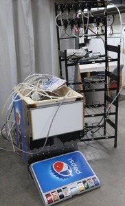 lot 7 image: PEPSI POP MACHINE WITH PEPSI MACHINE CARBONATOR