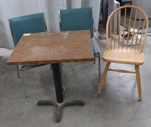 lot 12 image: TABLE WITH 3 CHAIRS