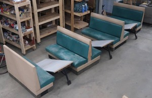 lot 30 image: RESTAURANT BOOTHS WITH TABLES