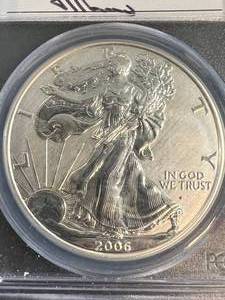 2006 AMERICAN SILVER EAGLE 20TH ANNIVERSARY PCGS PR69