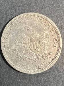 1859 US SEATED LIBERTY QUARTER