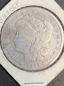 1893-CC US MORGAN SILVER DOLLAR