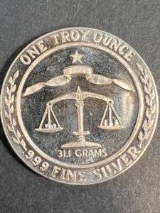 1 TROY OZ .999 FINE SILVER MORGAN DOLLAR DESIGN ROUND