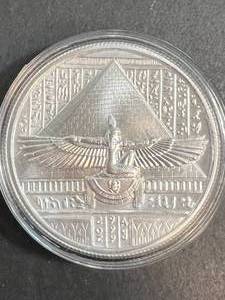 2 TROY OZ .999 FINE SILVER EGYPTIAN ROUND IN AIRTITE