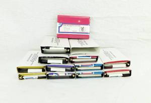 Lot of 12 Vintage 1980s Mini Organizers in Six Colors