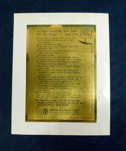 Lot of 2 Sleeves of A Man Lived By The Side Of The Road AND Sold Gold Foil Etched Prints