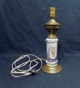 Vintage Brass and Porcelain Table Lamp