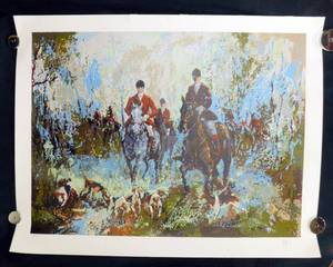 Stunning and RARE Find Mark King Morning Hunt Hand Signed and Numbered Serigraph Print