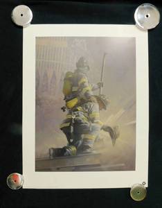 2001 William S Phillips A Prayer For My Brother Signed Print Produced for the National Fallen Firefighters Association