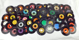 Lot of Approximately 75 Vintage 45s Including Labels Disneyland, MGM, Columbia, Coral and More