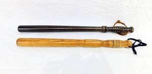 Lot of 2 Vintage Wood Nightstick Batons