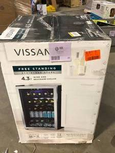 Vissani 4.3 Cu. ft. Wine and Beverage Cooler in Stainless Steel Costumer Returns See Pics
