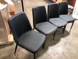 Set of 4 Dining Black Chairs Costumer Returns See Pics