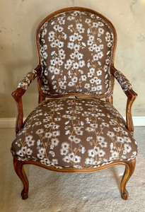 lot 75 image: Fine Floral Accent Armchair