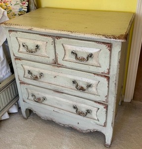 lot 18A image: Habersham Plantation Country French Soft Blue Chest of Drawers