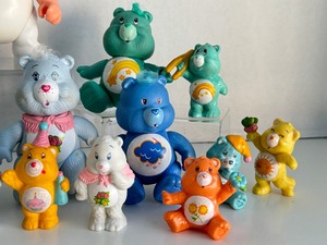 lot 43 image: Variety of Vintage Collectible Carebear Figurines including Cloudkeeper and Grams Carebear