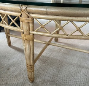 lot 107 image: Beautiful Bamboo Style Coffee Table
