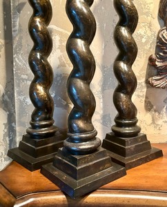 lot 111 image: Trio of Spiral Candle Holders