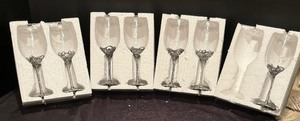 lot 146 image: Seven Metal Stemmed Glasses by Forever