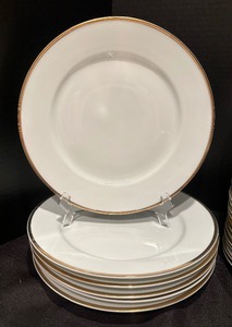 lot 169 image: Variety of White Gold Rim Plates by The Cellar