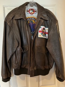 lot 27 image: Rare Disneyland Disney Victory Mickey Mouse Brown Leather Jacket
