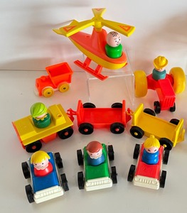 lot 209 image: Variety of Vintage Fisher Price Toys and Figurines