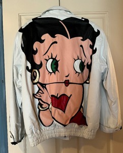 lot 205 image: Vintage Leather Betty Boop Jacket