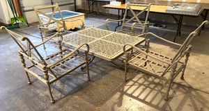 lot 188 image: Large Patio Chairs and Table