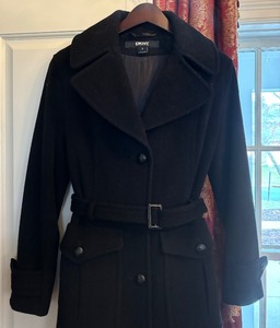 lot 246 image: Brilliant Black Coat  Jacket by DKNY