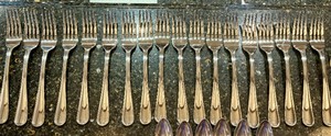 lot 353 image: Grand Grouping of Silver Plated Knives, Forks and Spoons