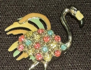 lot 356 image: Fantastic Flamingo Brooch  Pin