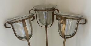 lot 376 image: Trio of Yard Stakes with Glass Inserts