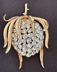 lot 12A image: Vintage Crown Trifari Cherry Brooch