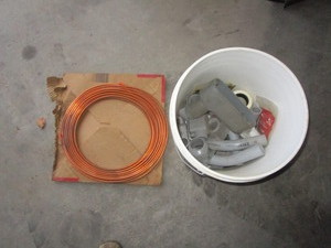 lot 76 image: Misc. Electric Conduit Fittings & Copper Tubing